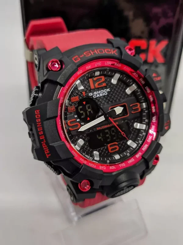 Relógio G-Shock Mudmaster Preto P/Vermelha - a prova dagua