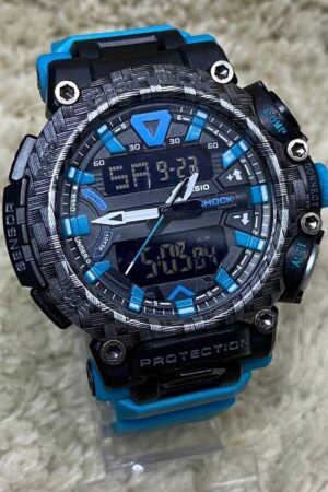 Relógio masculino G-shock Mudmaster GP Preto/Azul a prova dagua