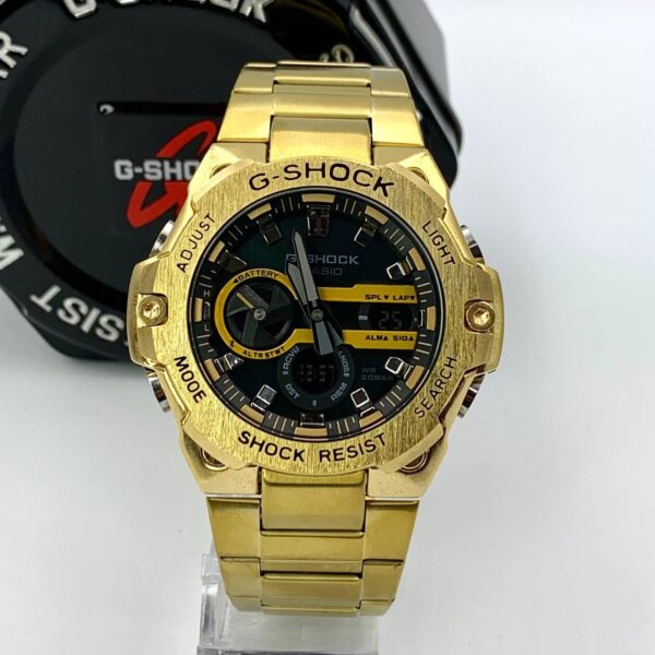 Relógio Masculino G-Shock Metal dourado GST a prova dagua - Image 3