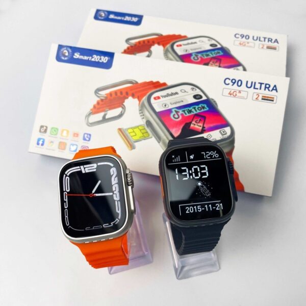 Relógio Smartwatch C90 Ultra + 2 Pulseiras e Entrada para Chip 4G - Imagem 2