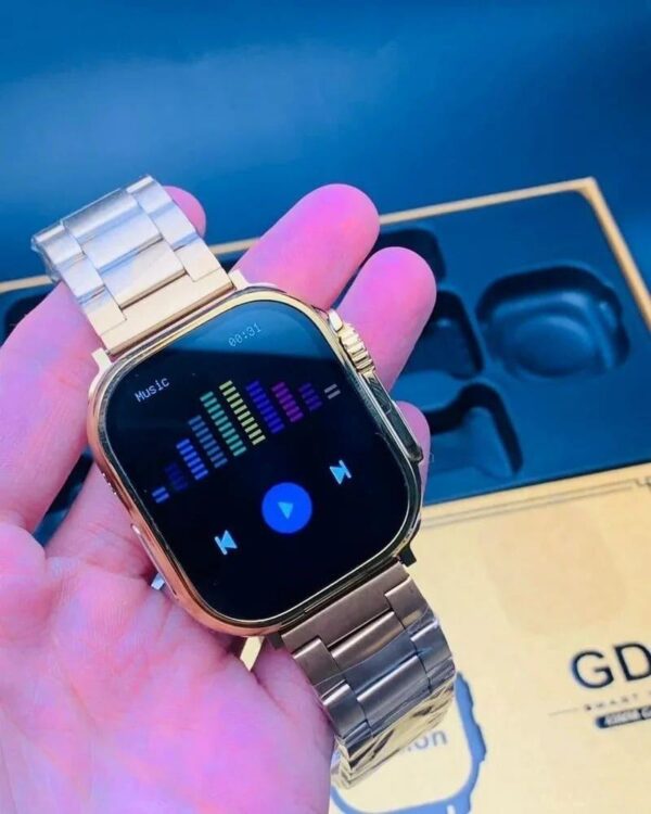 Smartwatch GD9 Ultra 9 Gold Elegance - 2 Pulseiras - Dourado - Image 3