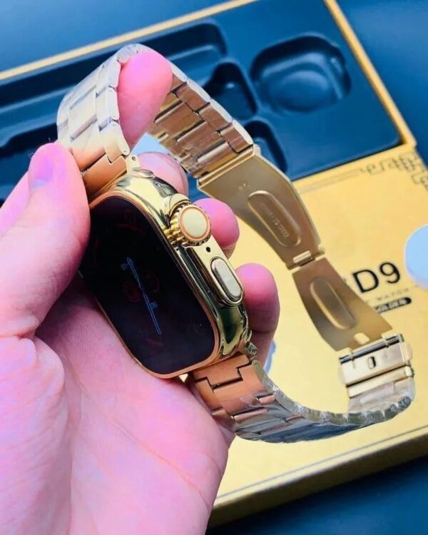 Smartwatch GD9 Ultra 9 Gold Elegance - 2 Pulseiras - Dourado - Image 2