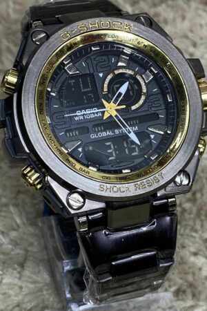 Relógio masculino G-Shock Metal Preto/Dourado 2021 a prova dagua