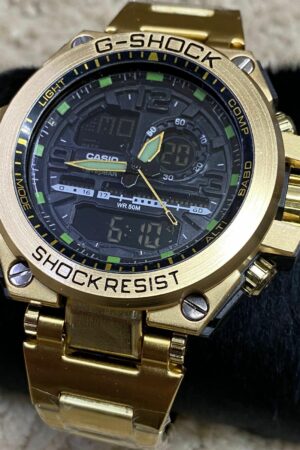 Relógio Masculino G-Shock Metal Iron Man 2022 P/aço Dourado/Preto - a prova dagua