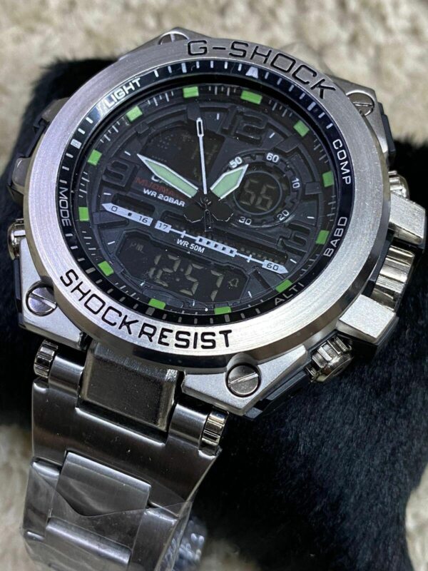 Relógio Masculino G-Shock Metal Iron Man 2022 P/aço Prata/Branco - a prova dagua