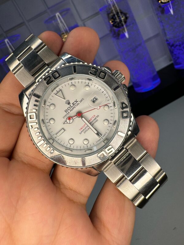 Relógio Rolex Metal Yacht-Master Prata prova dagua - Image 3